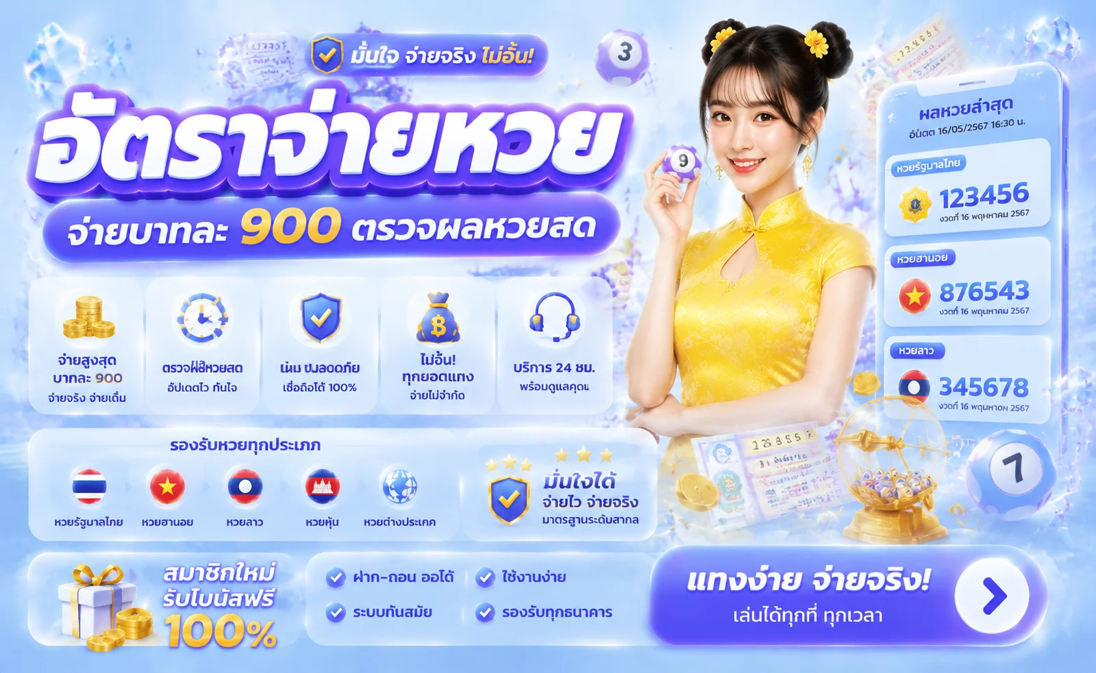 หวยออนไลน์ UFA11K แทงหวยจ่ายเต็มอัตราสูง